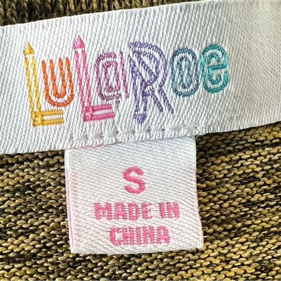 Lularoe Mustard Gold and Black Heather Sarah Duster women’s size small - Picture 2 of 6